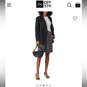 Veronica Beard Black and White Plaid Saira Shorts